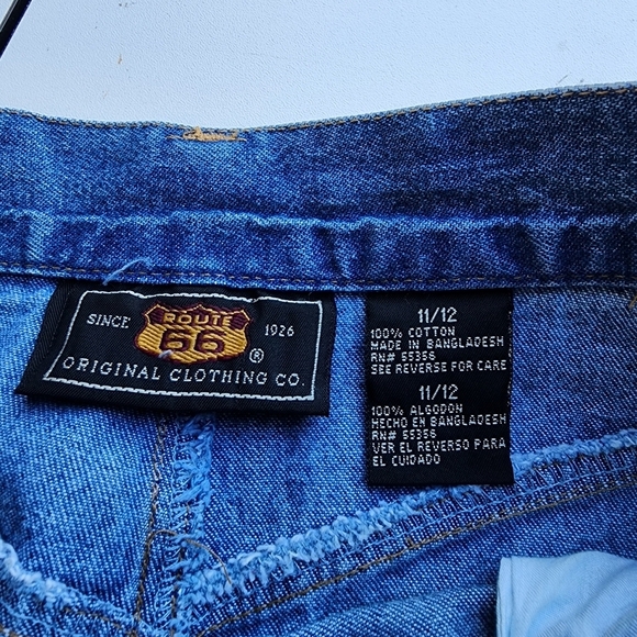 Vintage Route 66 Women's MAXI Denim JEAN Skirt Blue Pockets Sz 11/12 Sk8 - Picture 7 of 11